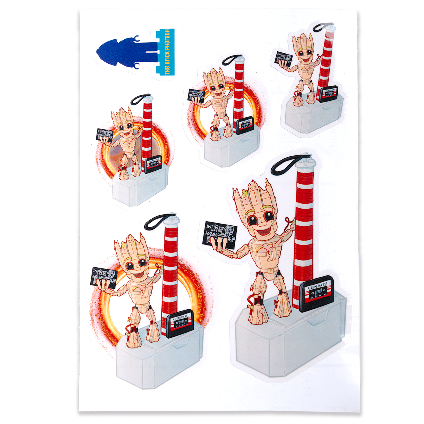 Groot & Mjolnir - Stickers