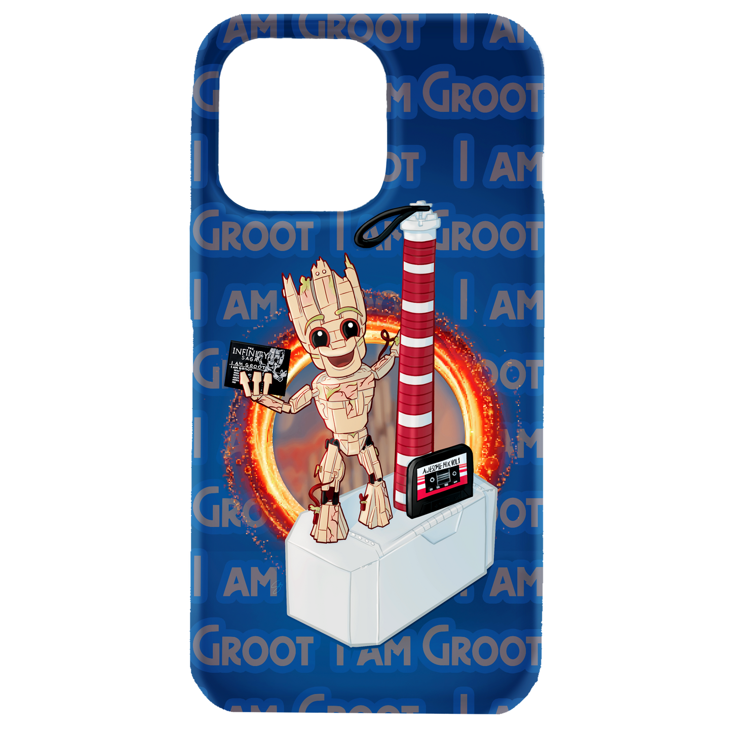 Groot & Mjolnir - Phone Case